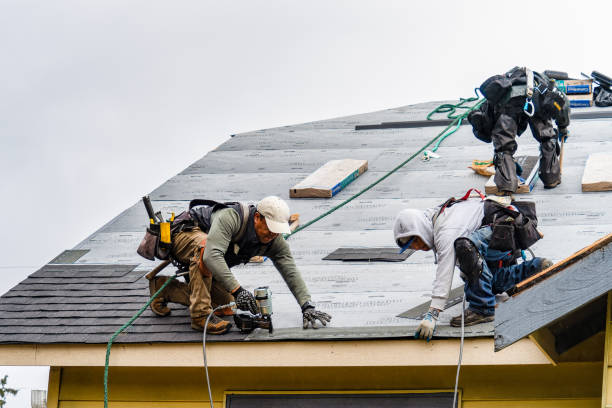 Professional Gutter Installation technician working in Saxapahaw, NC